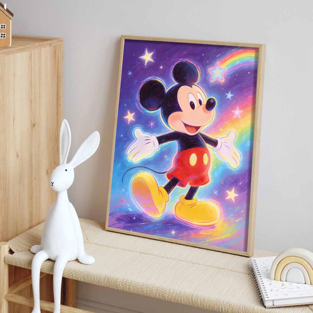Disney Diamonds Full Diamond Magical Art Painting Kit Diamond Painting Home Decor Rainbow Stars Mickey Mouse