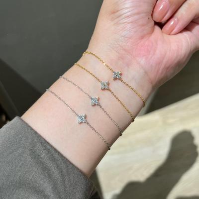 Fashionable 2025 Elegant Cross & Four-Leaf Clover Bracelet for Women - Versatile & Personalized Jewelry