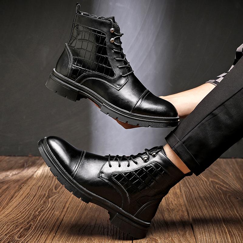 Men Boots Comfortable  Fashionable Leather Boots European Business Brand Chelsea Boots Outdoor Training Travel Boots Men 38-46