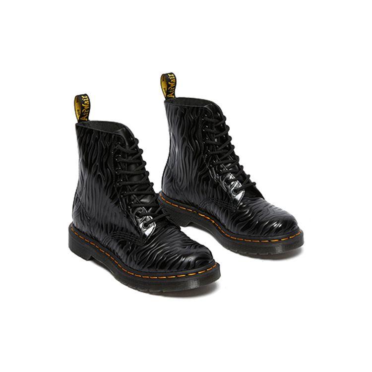 Dr. Martens 1460 Pascal Zebra Print Embossed Short Boots Women Boots Black 26716001