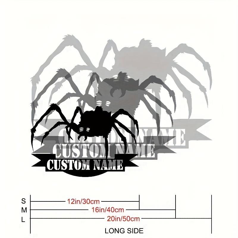 

Custom Metal Wall Art Spider Web Design Personalized Name Tags Halloween Decor Bohemian Style Unique Gift
