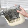 Kitchen Storage Holder For Countertop 3 Compartment Flatware Rack Transparent Utensil Caddy Spatula Holder For Silverware