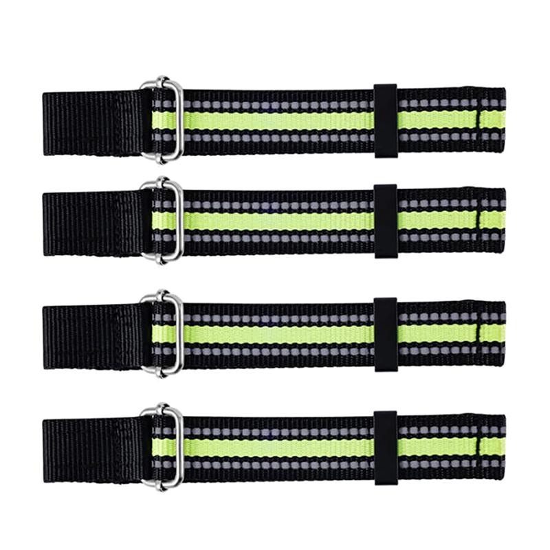 Outdoor Skis Fixing Band Ski Brake Retainer Skiing Straps Skijoring Skis Fixing Band Wrap Snowboarding Straps Sled Ski Accessary 4Pcs