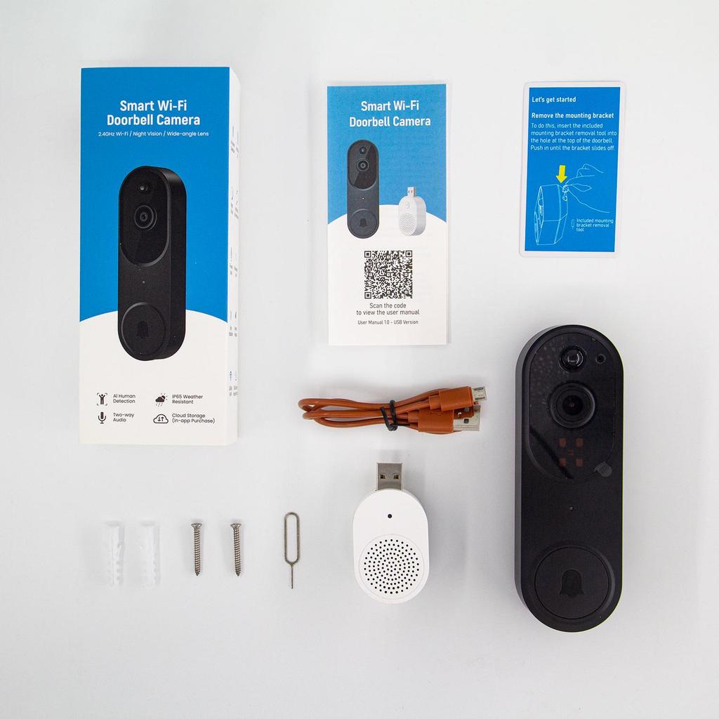 Smart Wireless Doorbell with Video Camera - Outdoor Home Security Monitoring
