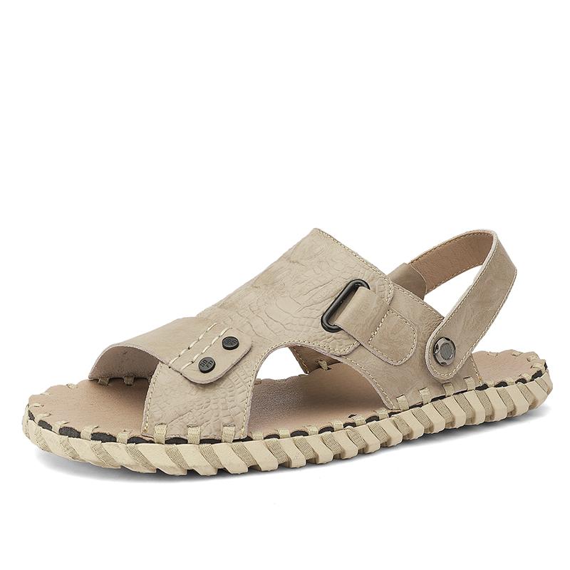 

Мода Летняя Мода Мужские Тапочки Дракон Пляжная Обувь Уличная Обувь с Вырезами Мужские Шлепанцы Балетки Эластичные Ленивые Кожаные Сандалии Ручной Работы 44 коричневый