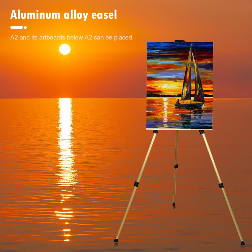 63 inch Aluminum Alloy Display Easel Stand with Carry Bag for Floor Table Top