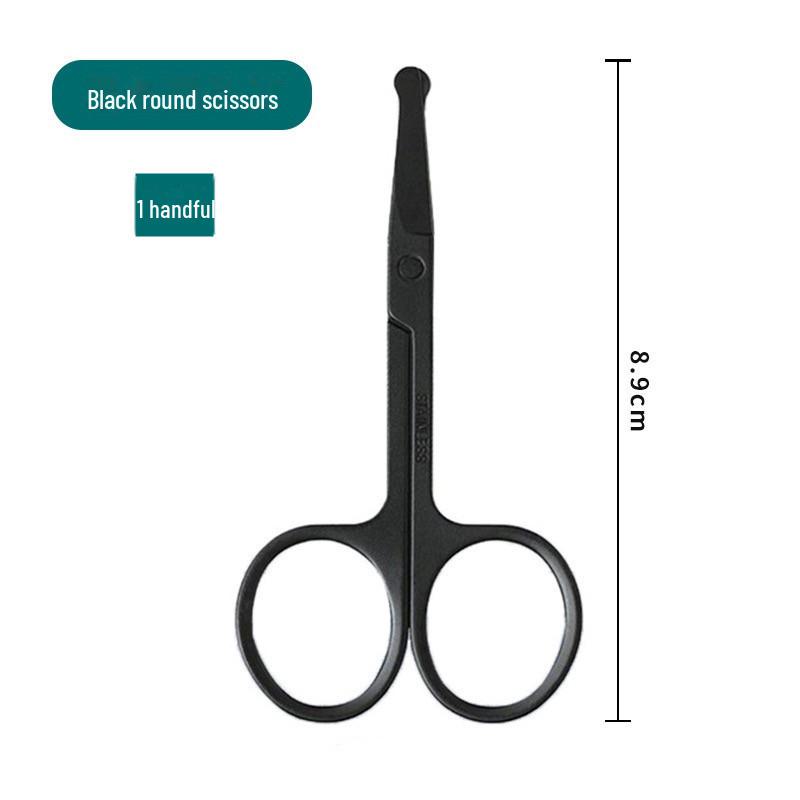 

Триммер для волос в носу с круглой головкой из нержавеющей стали - безопасные ножницы для мужчин и женщин - косметический инструмент