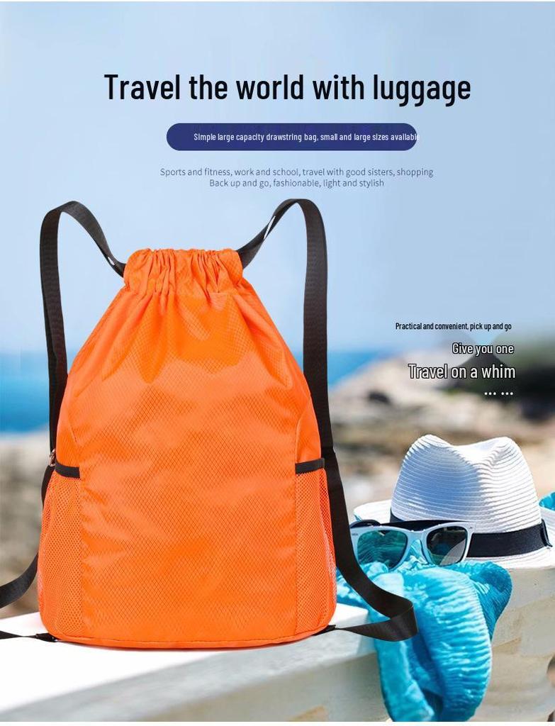 Large Capacity Outdoor Drawstring Sports Bag for Football & Basketball Training