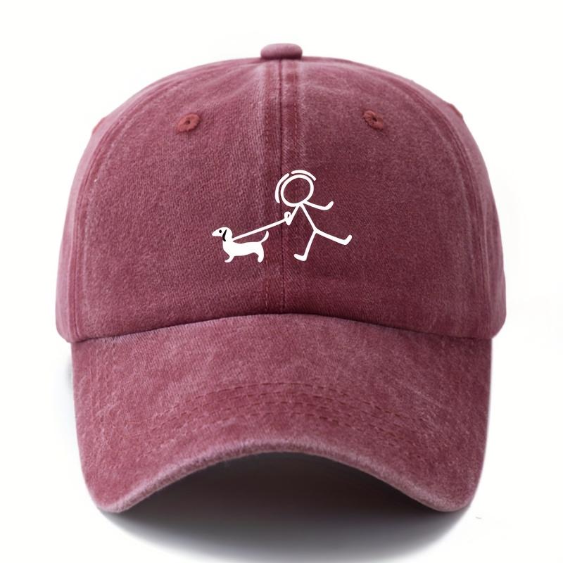 Dog fashion printed baseball cap, gift for dog lovers, simple and stylish design, outdoor travel equipment