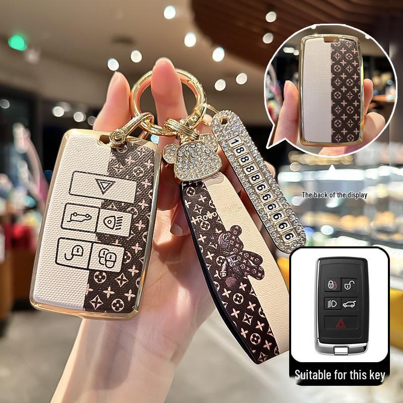 Kompatybilny z pokrowcami na klucze i brelokami do Land Rover, Range Rover Evoque, Discovery 4 Sport, Jaguar XEL, XFL i XJL.