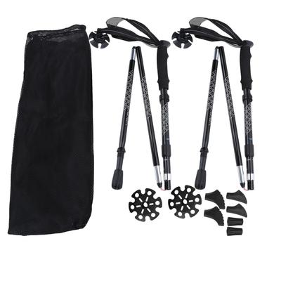 1 paar 5 Abschnitte Klapp Dämpfung Bergstock Innere Schloss Teleskop Wandern Walking Sticks