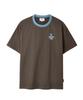 BROMPTON LONDON Tropical Back Graphic Half Sleeve T-Shirt - Brown (P262Uts139)