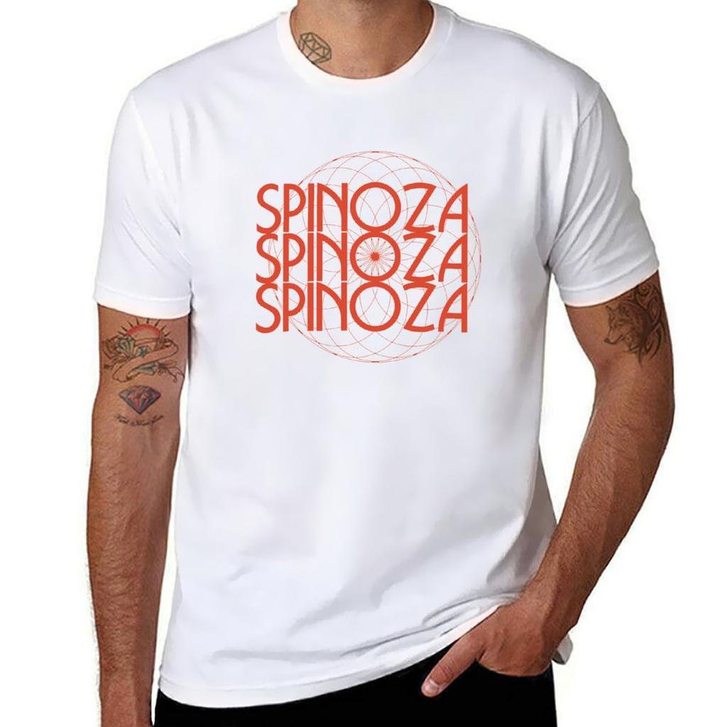 Spinoza T-Shirt Short Sleeve Tee Blacks Aesthetic Clothes Mens Shirts Graphic Tee