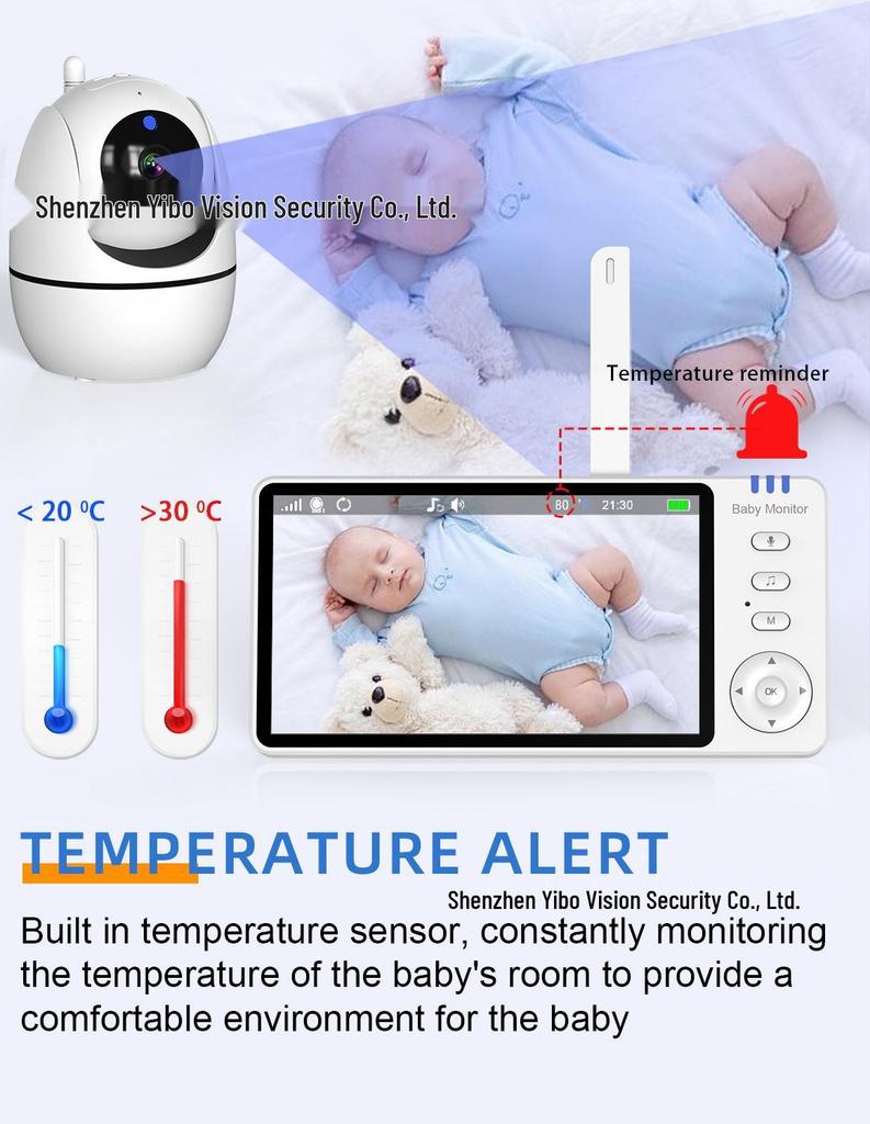 5-Inch HD Baby & Elderly Monitor with Two-Way Voice