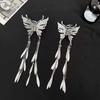 Silver Color Butterfly Tassel Hair Claw Leaf Chinese Butterfly Hairpins Metal Shark Clip  Party