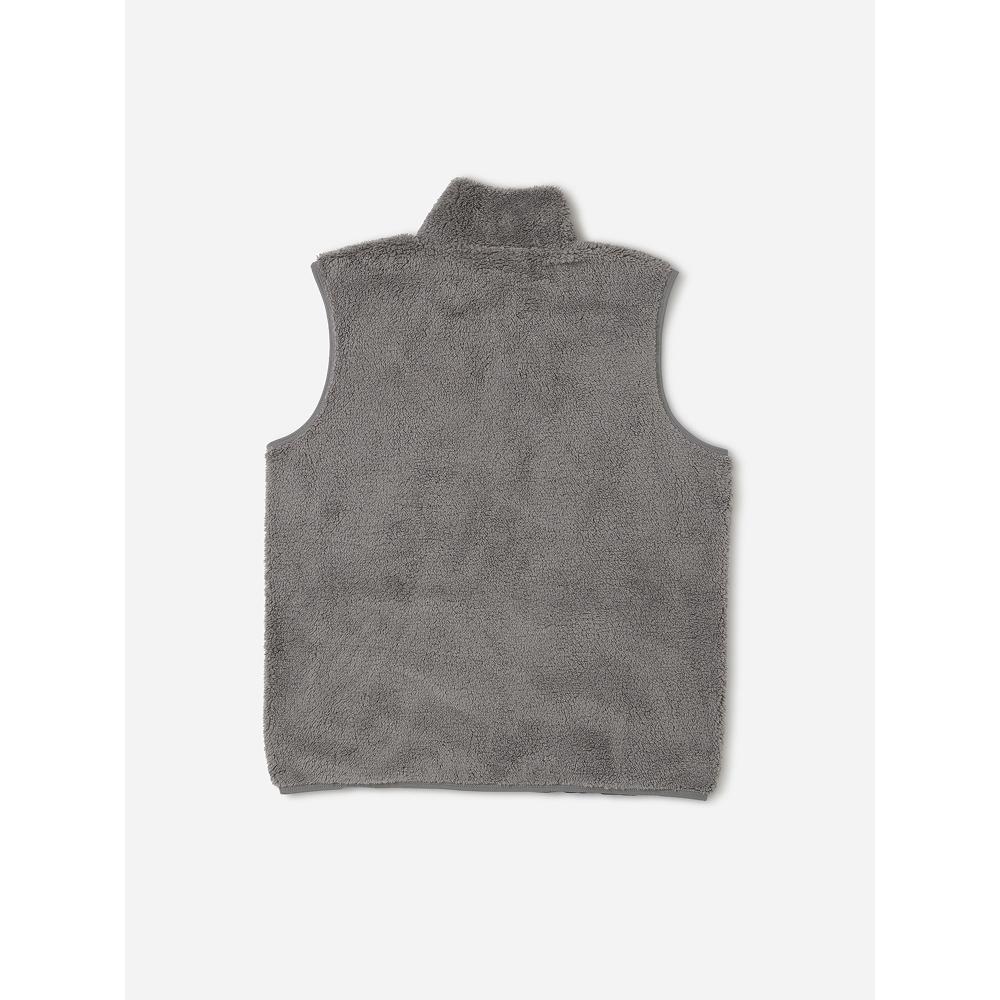 Daiso [common] FLuffy Zip Up Vest FLeece L Gray