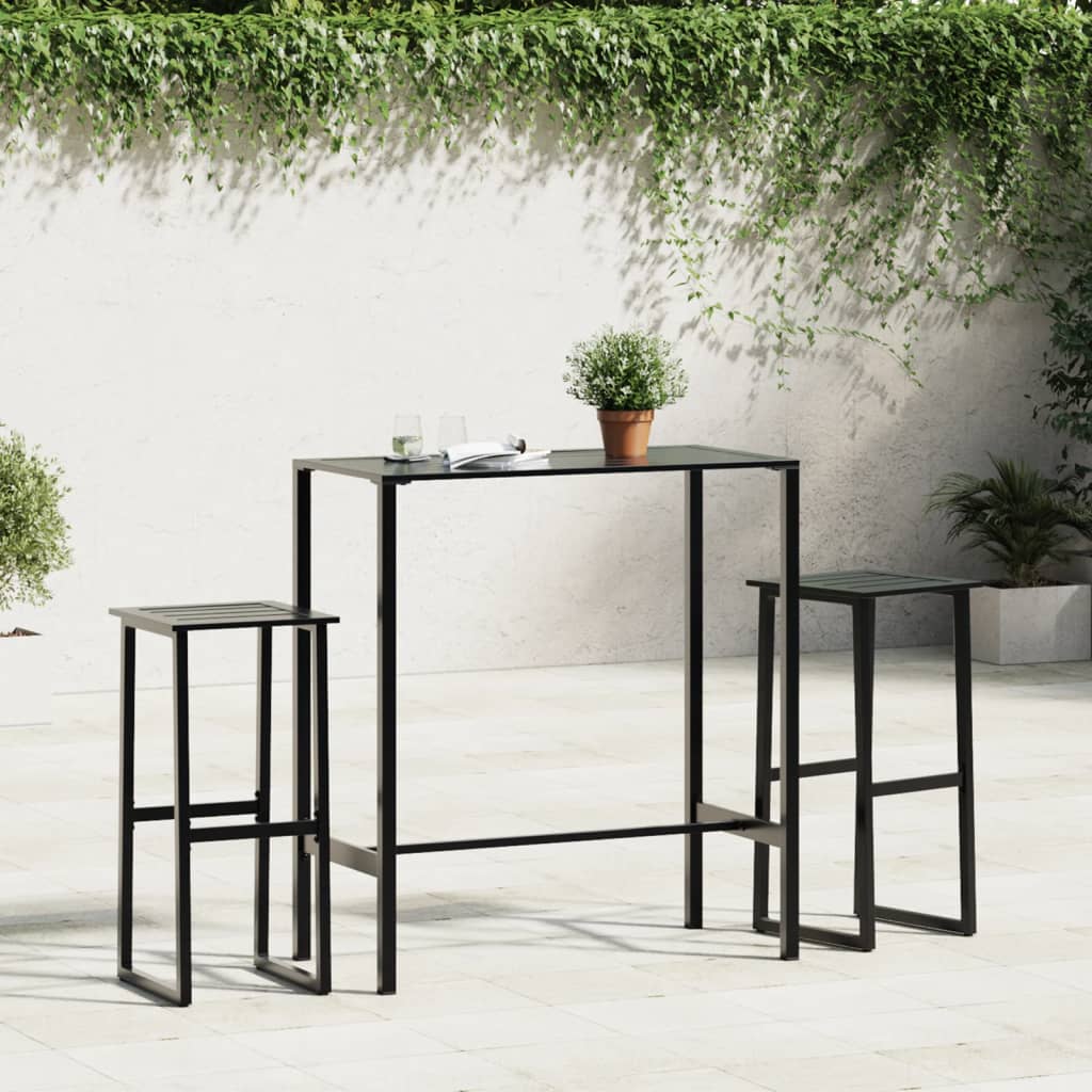 Bartisch Black 100x50x110 cm Powder Coated Steel