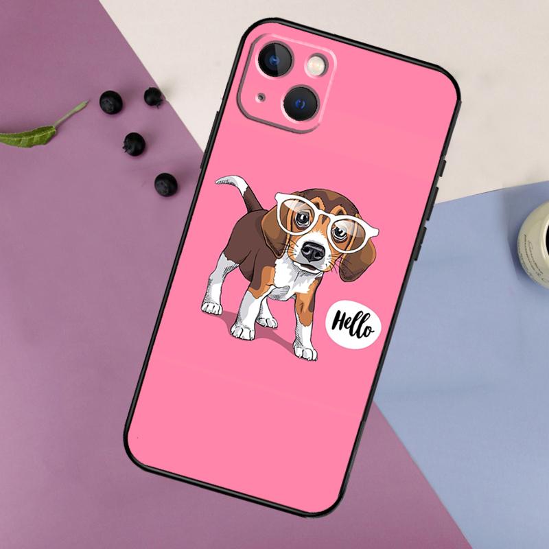 Beagle Dog Cute Cartoon Soft Phone Case For iPhone 16 15 14 13 12 11 Pro MAX XS X XR 7 8 Plus 13 12 Mini Back Cover