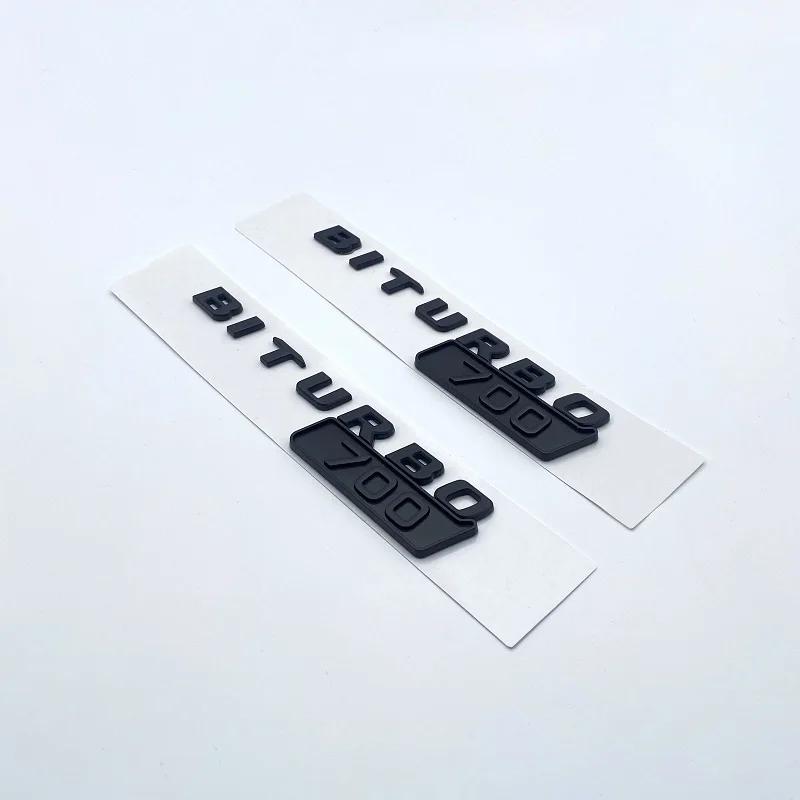 

Car ABS BITURBO 700 800 900 Logo Side Fender Trunk Body Badge Emblem Decals Sticker For Benz Brabus G Class G700 G800 G900 W463 2pcs