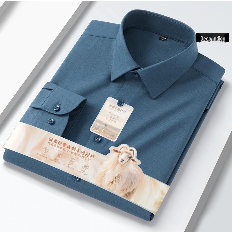2026 Men's Antibacterial Non-Iron Long Sleeve Shirt - High-End, Simple Fashion for Work and Leisure