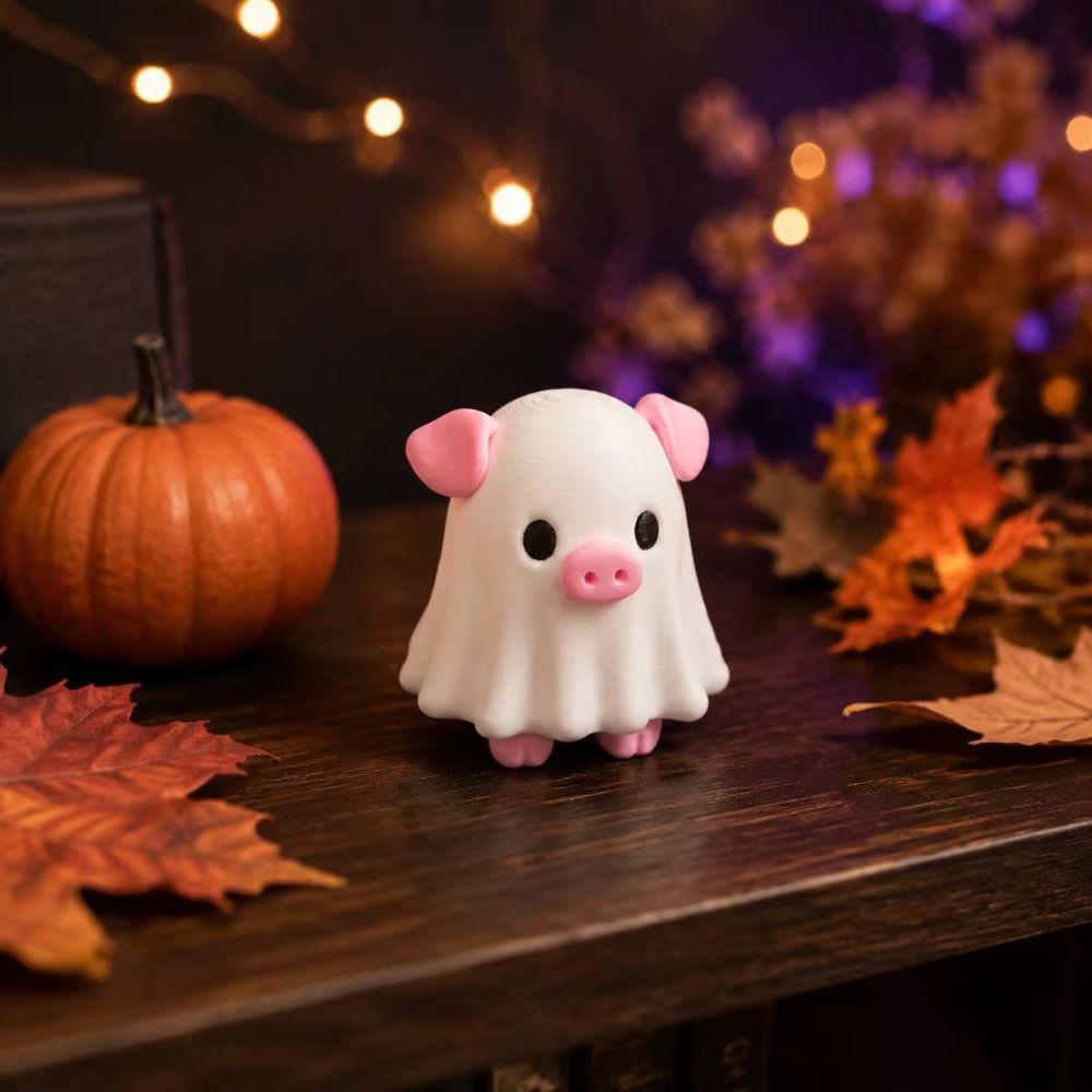 Hand Painted Ghost Figurine 3D Printed Tabletop Decor Halloween Ornament  Halloween