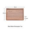 ZISIZ Black Walnut Wood Rectangular Serving Tray
