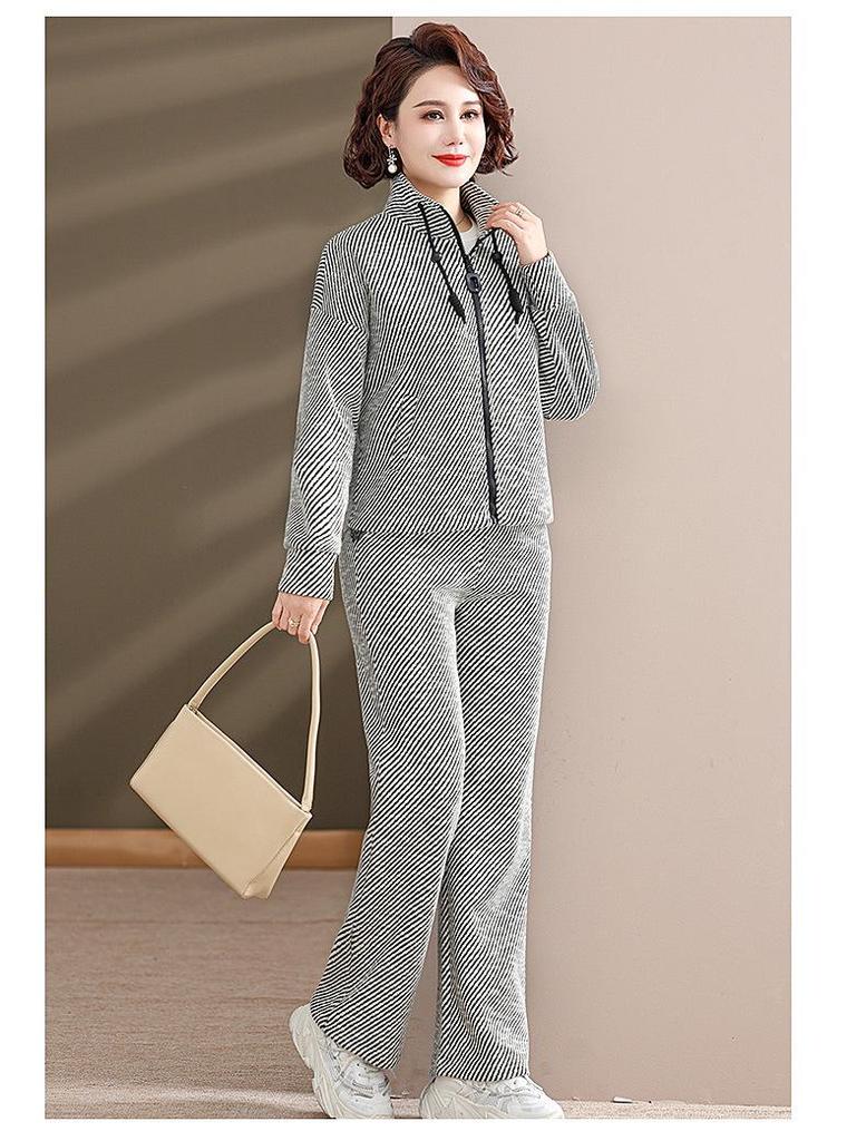 Mom's Trendy Jacket Set: Spring/Autumn 2025 Fashion for Middle-Aged & Elderly Women