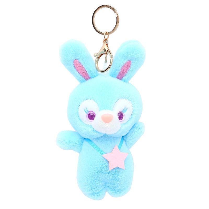 

Adorable Plush Rabbit Keychain With Soft Snow Mink Velvet In Pastel Hues синій