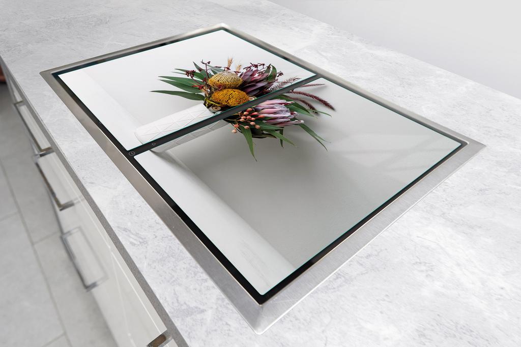 GLASPLATTE SCHUTZPLATTE 75x52 BLUMEN