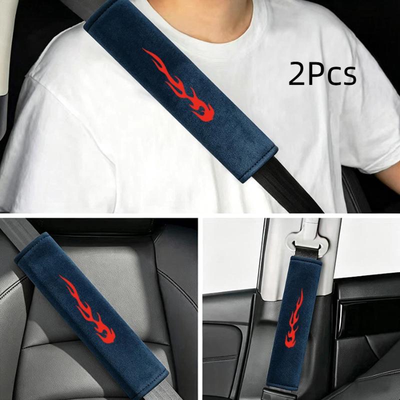 1/2 Pcs Car Seat Belt Shoulder Pads Thickened Anti-Choking Protection Soft Shoulder Pads For Driver And Passenger