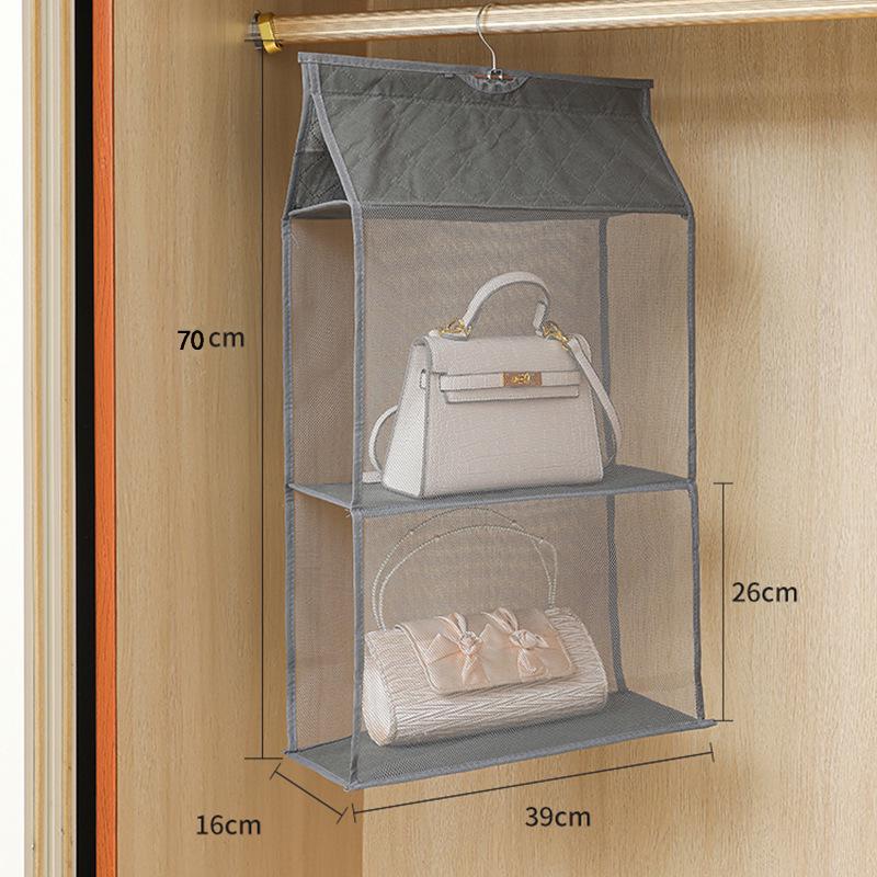 Пылезащитный двусторонний складной органайзер для сумок Handbag Hanging Organizer