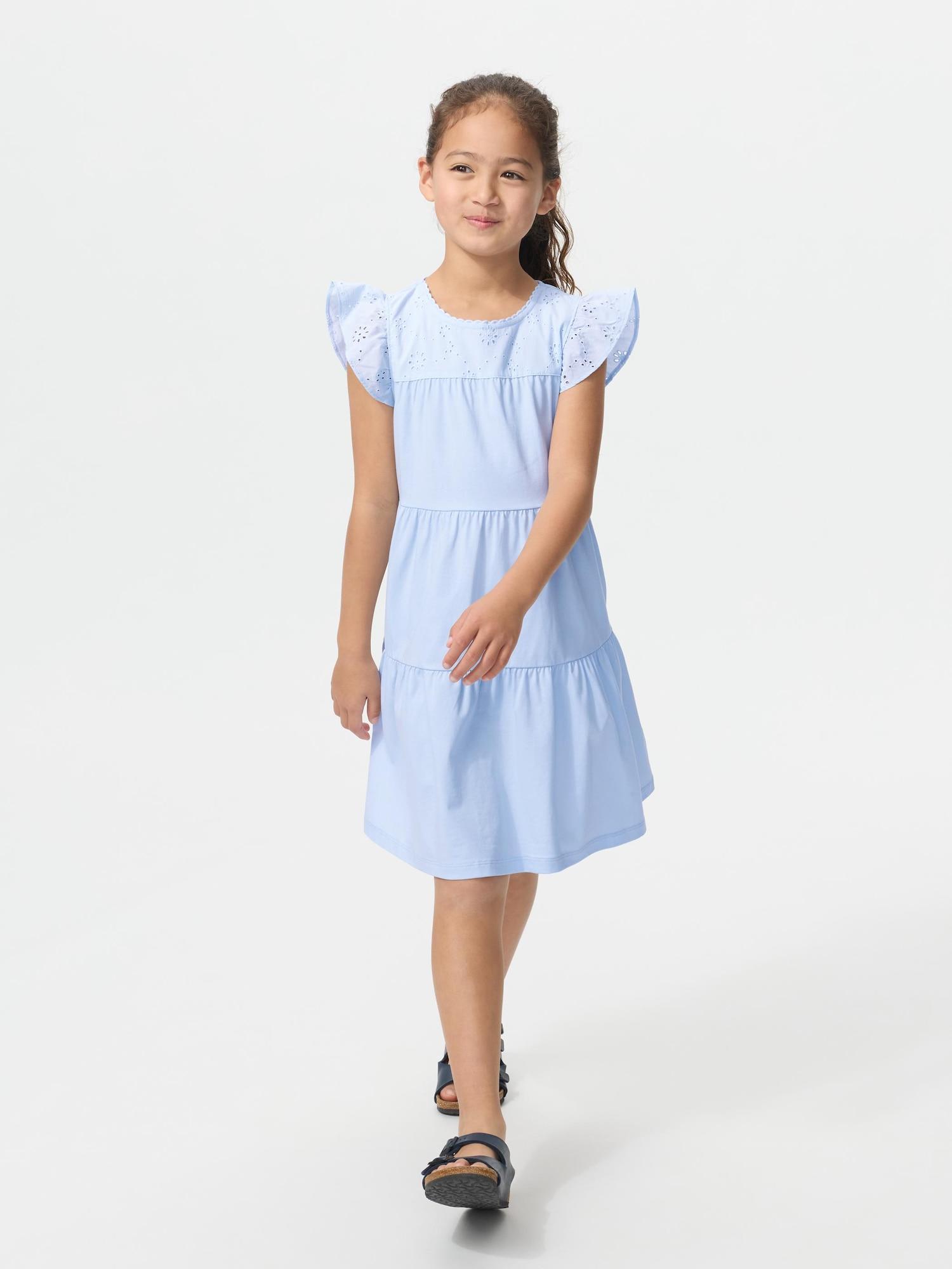 

Uniqlo Japan Girls Combination Dress 60 LIGHT BLUE/160