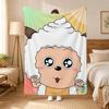 Lazy Goat Animal Wall Art Throw 240g flannel blanket, suitable for sofas, beds, offices,  exquisite gift blankets