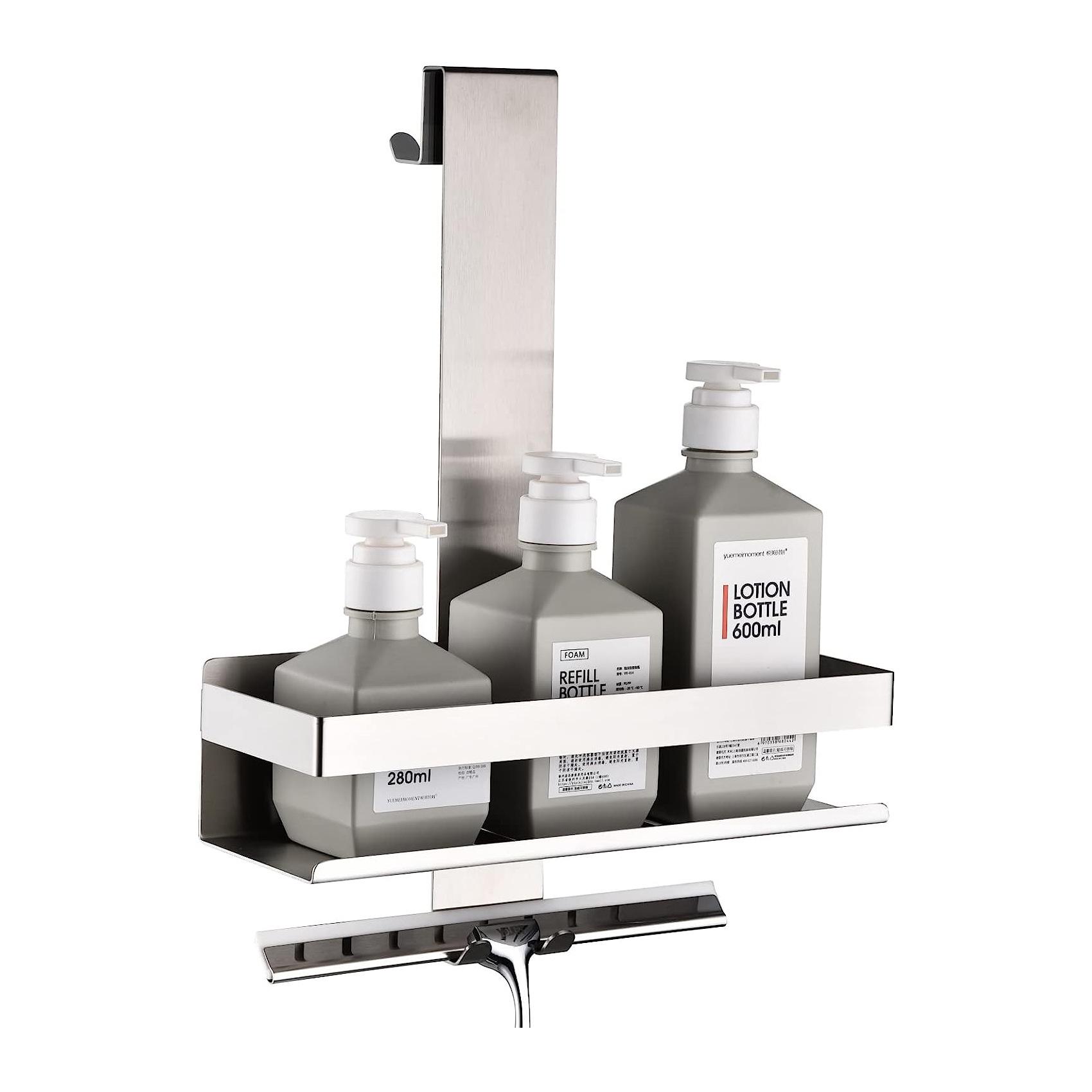 

No-Drill Single/Double Layer Hanging Storage Shelf Rack Silver Single Layer