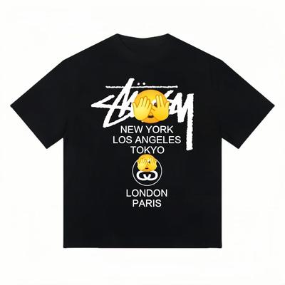 Simple Letter Print Summer Pure   Casual Comfortable and Versatile Children's Short-sleeved T-shirt Top