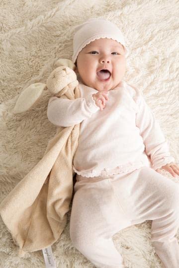 ANGEL DEAR (Official Japanese Product) Baby Shower Gift: Plush Towel Blanket, Animal Blankie, Beige, Bunny, Kids, Beige