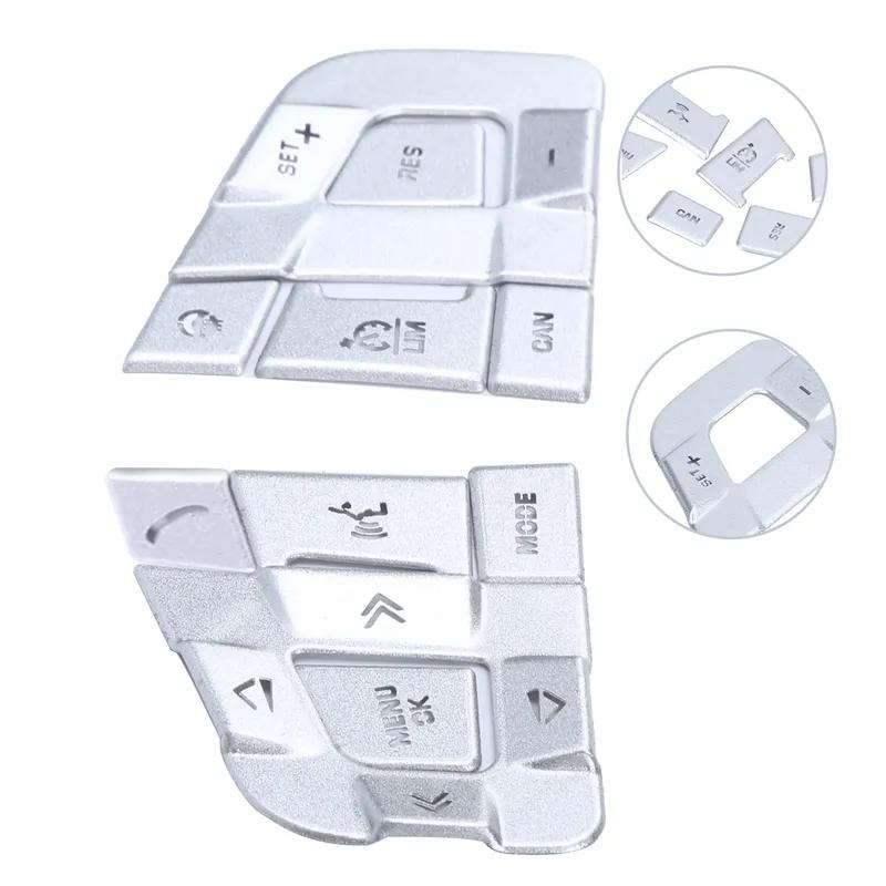 10PCS/Set Steering Wheel Button Trim Cover Replacement for Land Rover Discovery Sport 2015‑