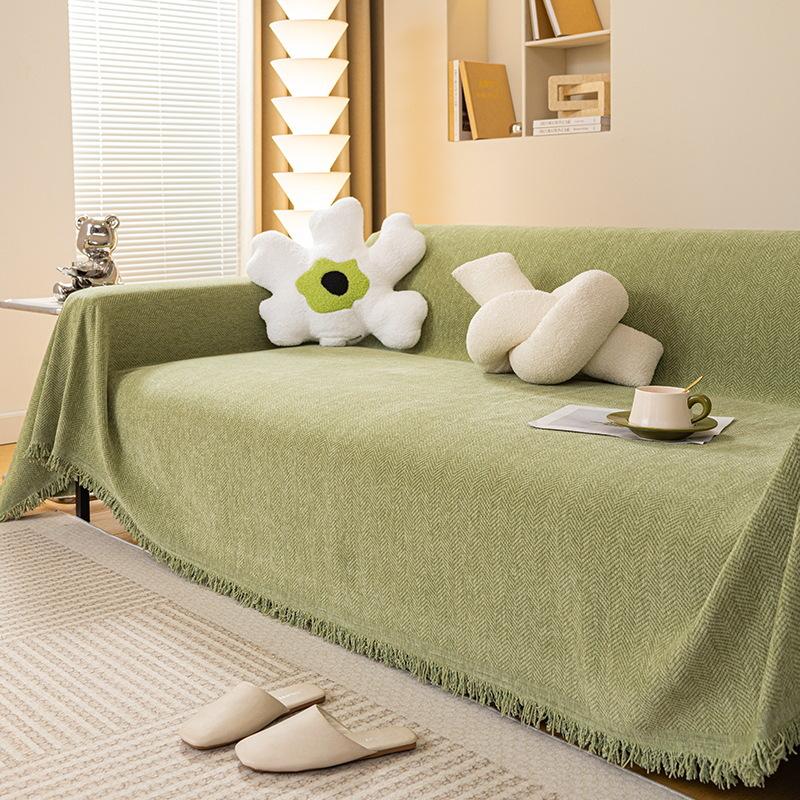 Fischgrätmuster Sofabezug Stoff für alle Jahreszeiten, Vollständige Abdeckung Sofadecke Kissen, Hochwertiges Anti-Katzenkratz Sofa Handtuch