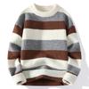 Autumn and Winter Men's Striped Sweater O-Neck Casual Knit Pullovers Long Sleeve Knitted Sweater Men Warm Y2K Knitwear Tops