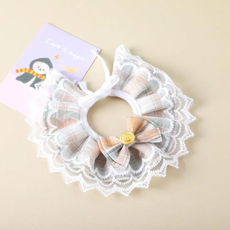 Perlový psí obojek Šperkový Hedvábný Svatba Kočky Štěně Stužka Šátek Přívěsek Domácí mazlíček Mašle Náhrdelník Saténový Nový Koťátko Doplňky Potřeby pro domácí mazlíčky