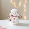Round Hat Christmas Snowman Ornaments Knitted Snowman Statue Xmas Decoration  Home Xmas Decoration