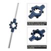 Uxcell Round Die Stock Handle Wrench 25mm Adjustable Threading Die Wrench Handle Holder for Bolt Thread Bar Type Tool Metric Outer Diameter (0.98")