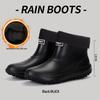 Men's & Women's Non-Slip Waterproof Short Rain Boots with Cotton Lining for Outdoor Use