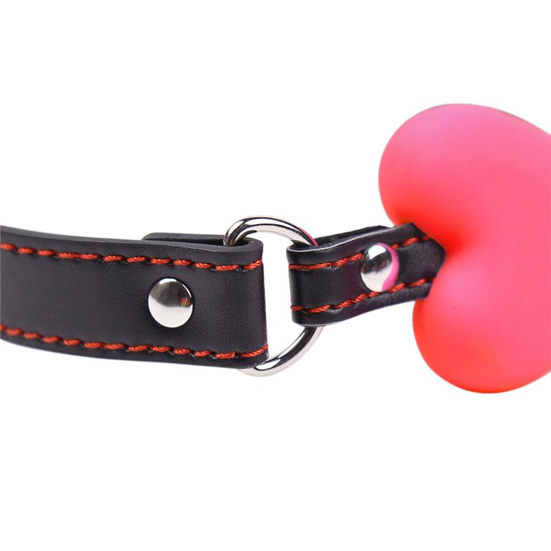 Cute Solid Leather Harness Mouth Silicone Dog Bone Ball Gag BDSM mouthPlug Couples Flirting Sex Products toys Adult Games