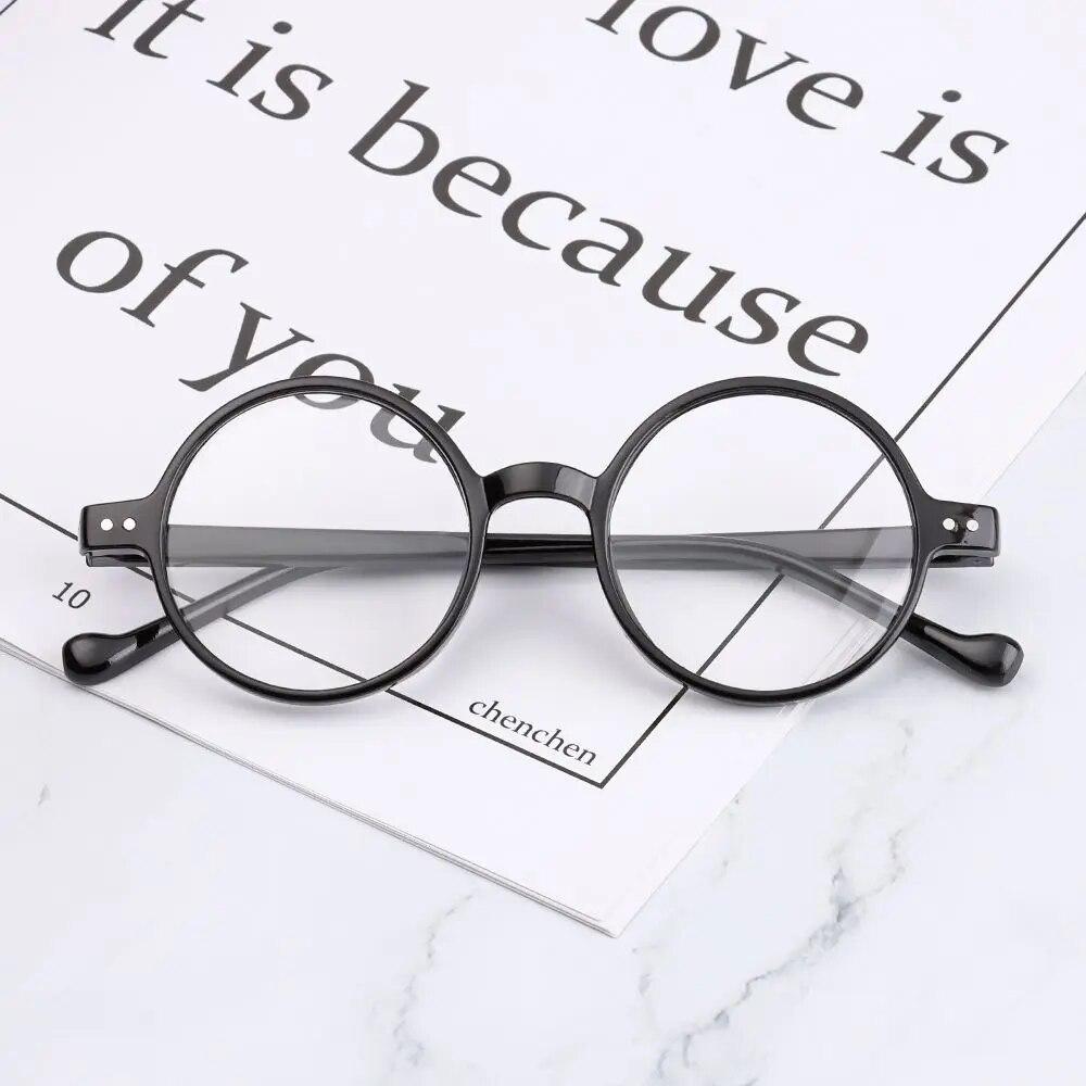 Очки для чтения Очки для пресбиопии Очки с защитой от УФ-синих лучей Круглая оправа — фото 6