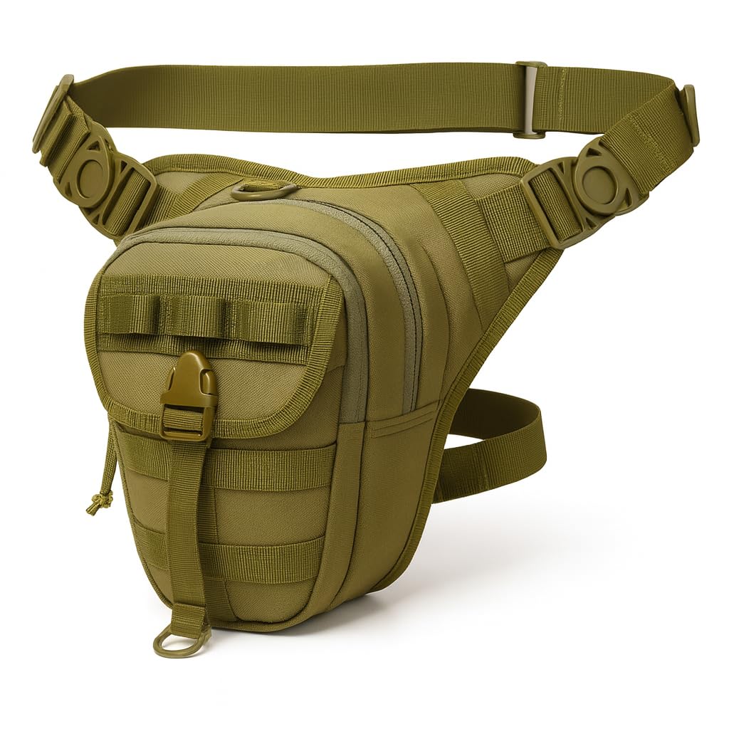 

Thujopsis Рибальська Настегнова Тактична Поясна Сумка з Настегновим Кріпленням Ідеально підходить для Туризму та 4 Кольори Сумка, Сумка, Сумка, Двоточкове Застібання, Страйкбол, (Зелена Армія)