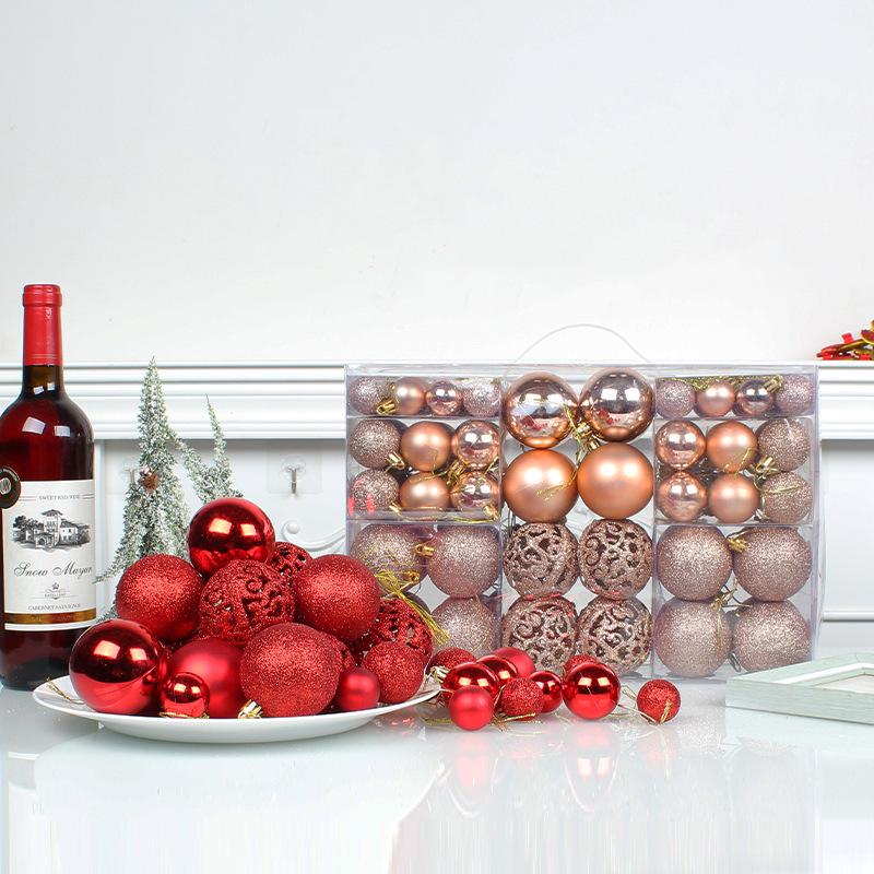 100-Piece Christmas Tree Ornament Set: Shiny, Hollow 3-6cm Balls