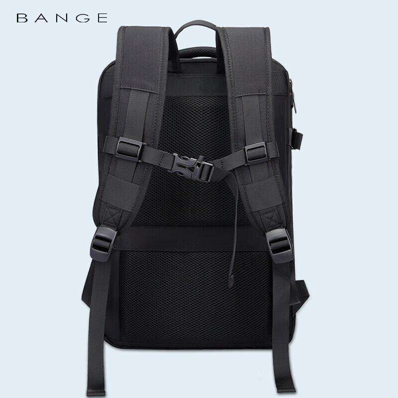 Bange Large Capacity Multifunctional Travel Bag, College Student Gift, 16-Inch Laptop Backpack, Black Small