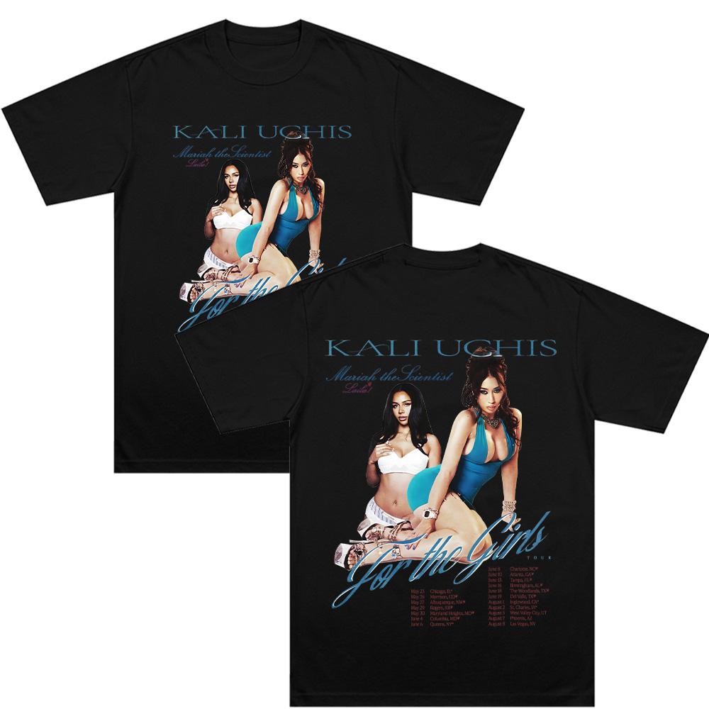

Kali Uchis for The Gril Tour T Shirts 2026 Print Tshirt Men Women Fashion Pure Cotton Clothes Summer Harajuku Casual Streetwear XS чёрный