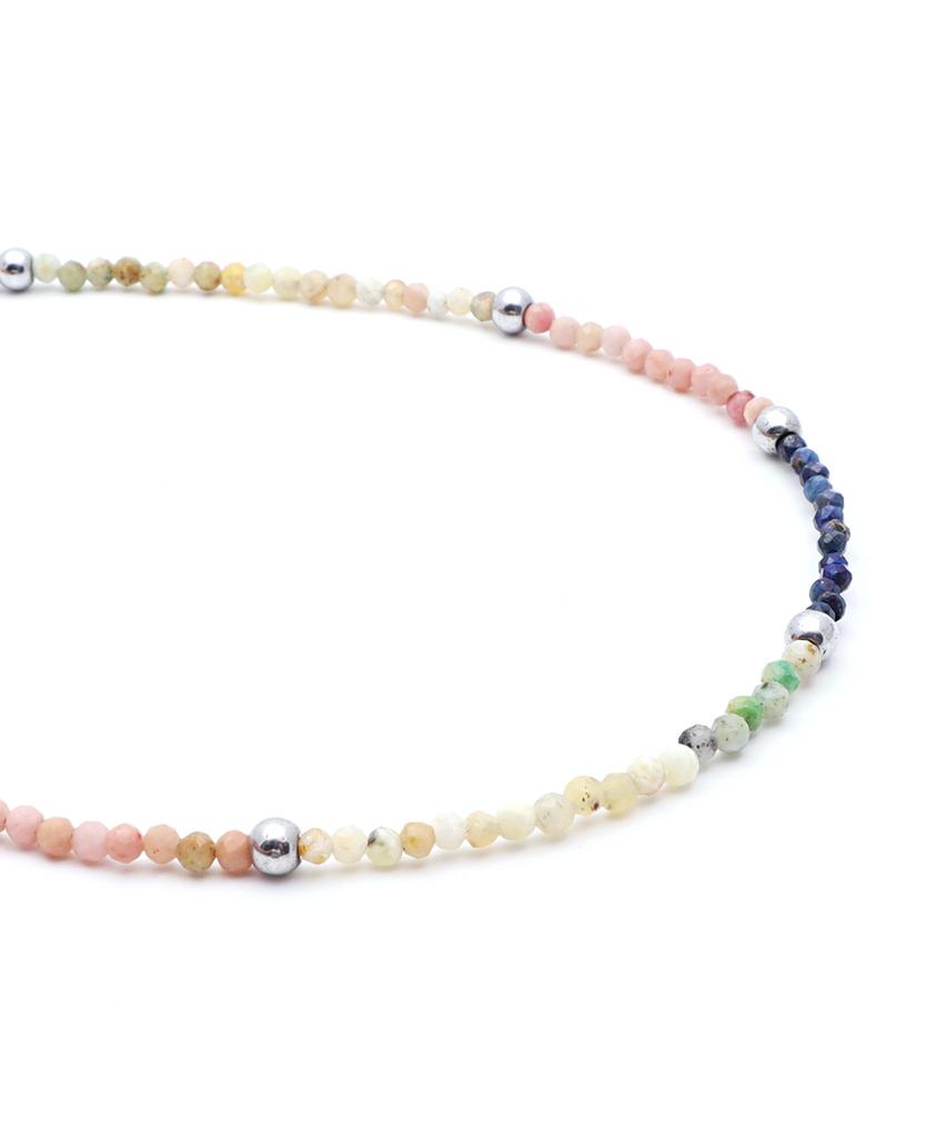 Polalita Multicolor Mini Gemstone Daily Necklace (Plt-Nl-047_Pk)